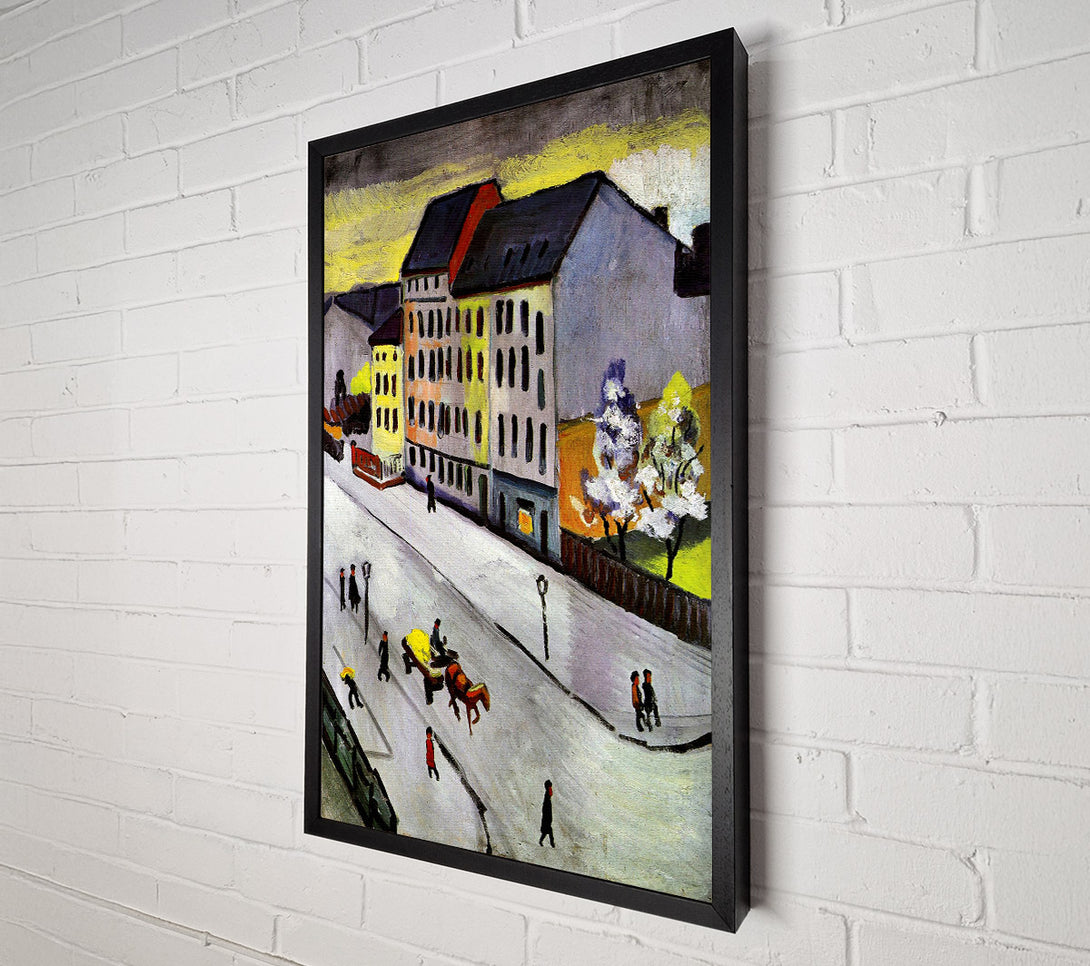 A Canvas Print of August Macke Street In Gray Canvas Art