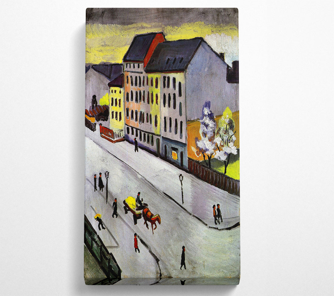  A Canvas Print of August Macke Street In Gray Canvas Art
