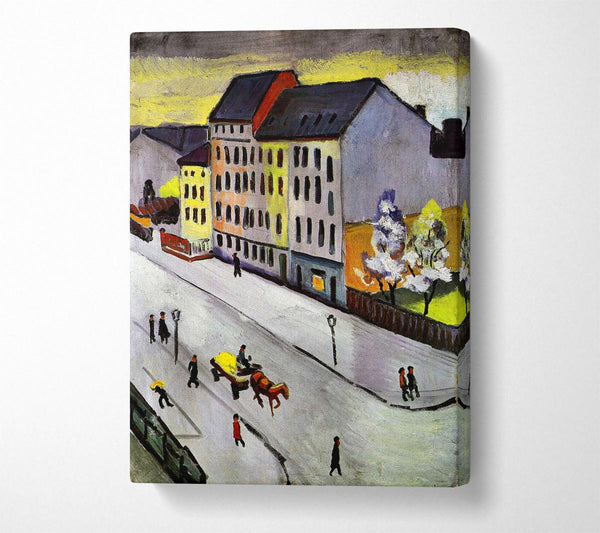  A Canvas Print of August Macke Street In Gray Canvas Art