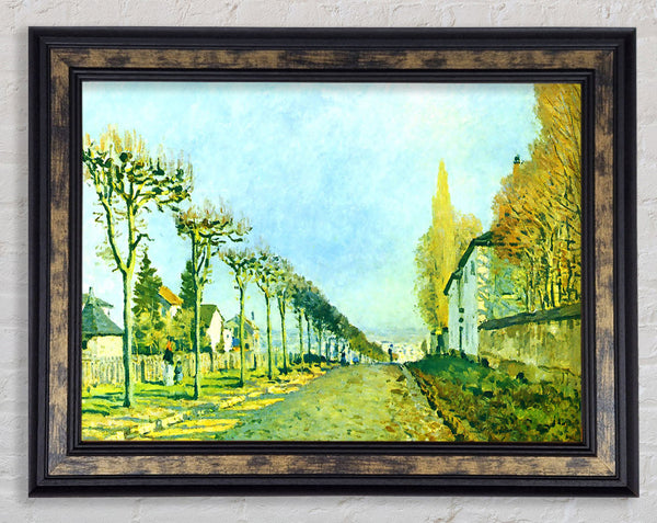 Sisley Street In Louveciennes Framed Print