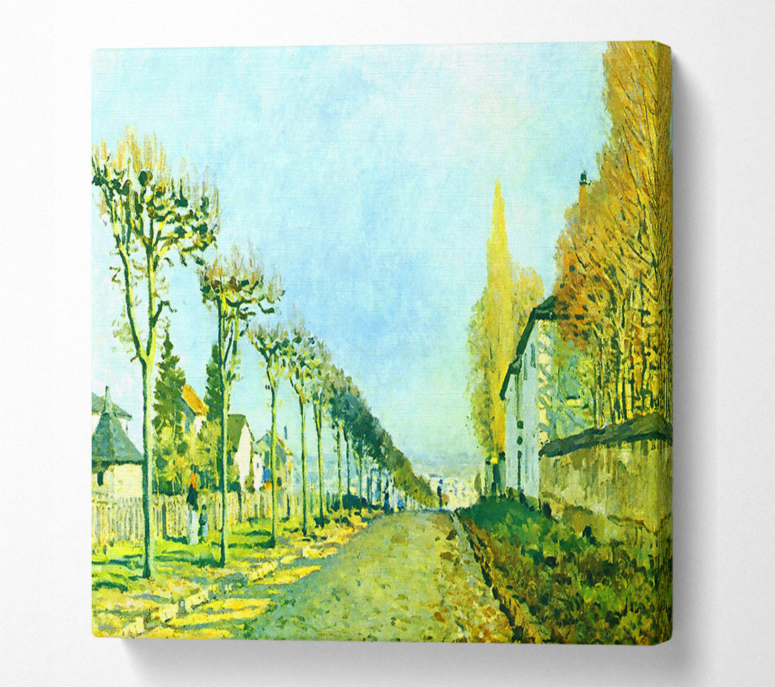  A Canvas Print of Sisley Street In Louveciennes Canvas Art