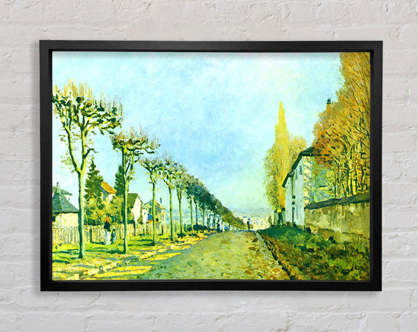 Sisley Street In Louveciennes Framed Print