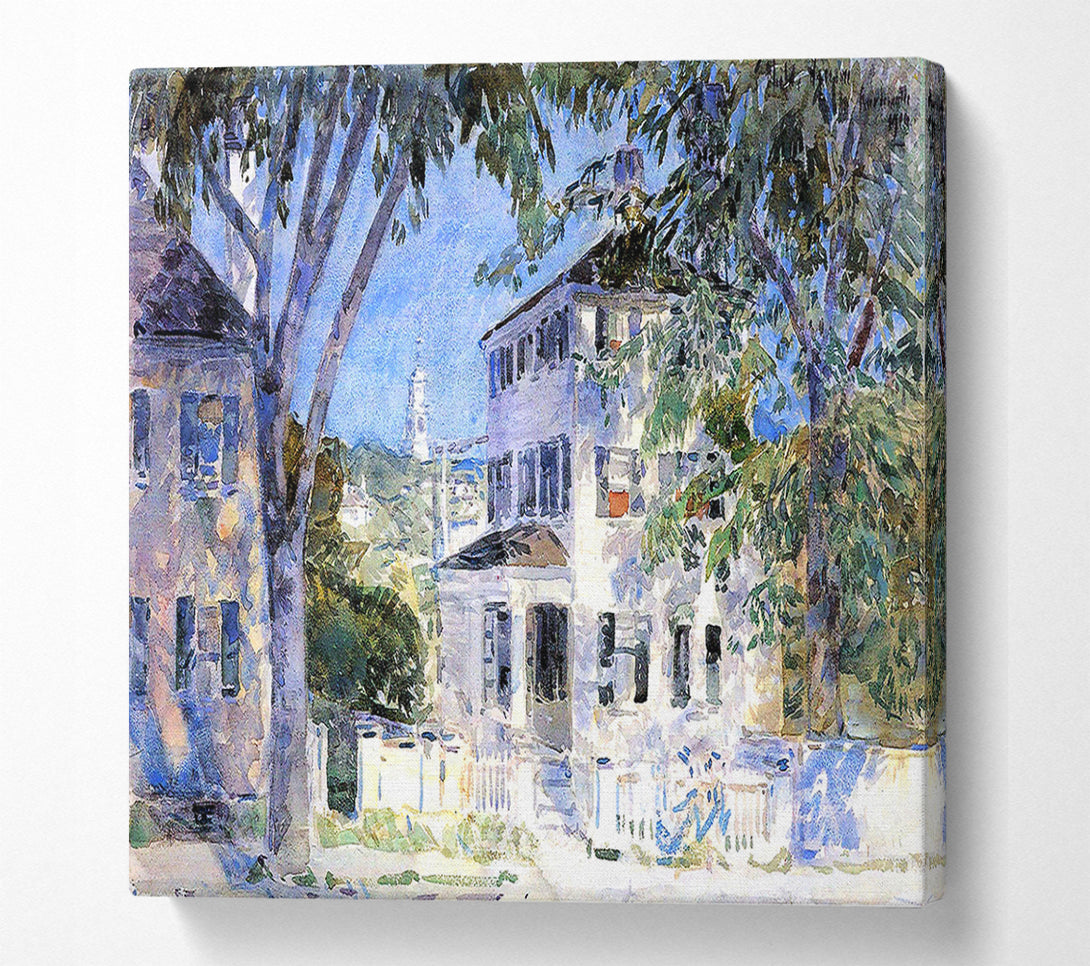  A Canvas Print of Hassam Street In Portsmouth Canvas Print