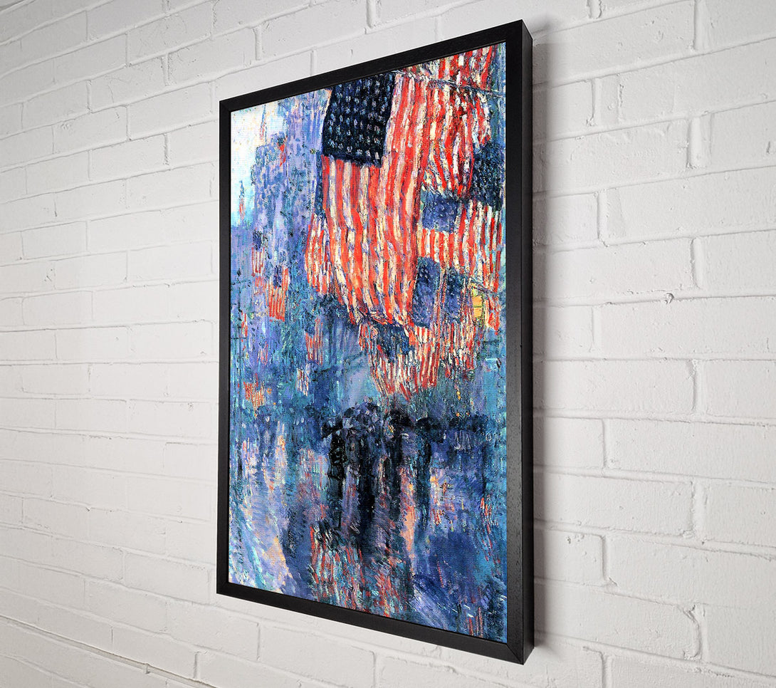  A Canvas Print of Hassam Street In The Rain Canvas Print