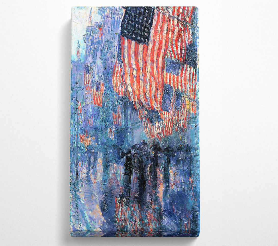  A Canvas Print of Hassam Street In The Rain Canvas Print