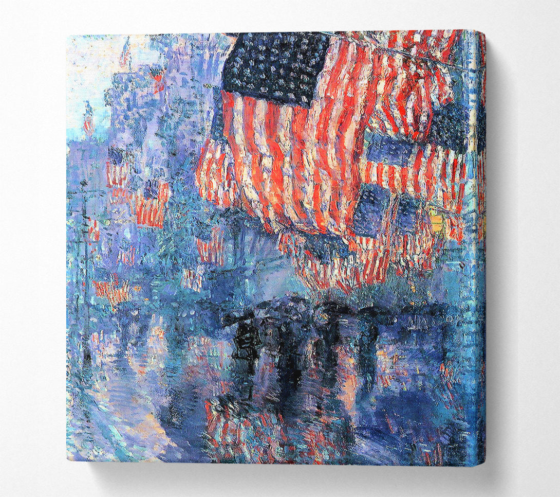  A Canvas Print of Hassam Street In The Rain Canvas Print