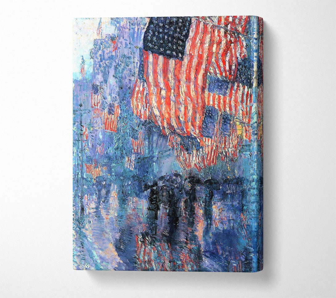  A Canvas Print of Hassam Street In The Rain Canvas Print