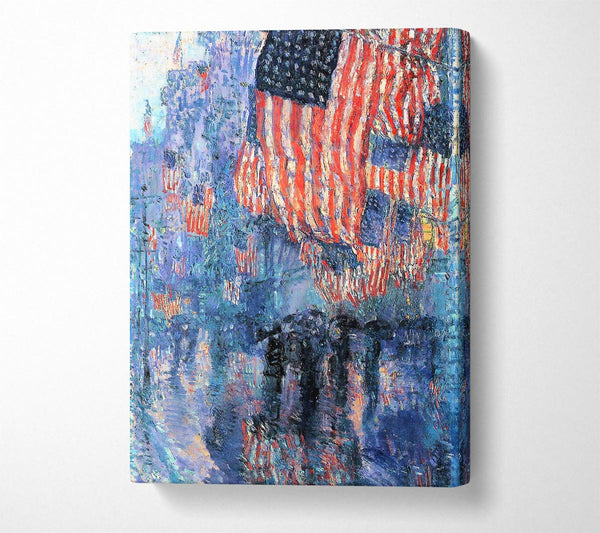  A Canvas Print of Hassam Street In The Rain Canvas Print
