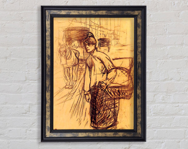 Toulouse Lautrec Study For The Washing Machine Framed Print
