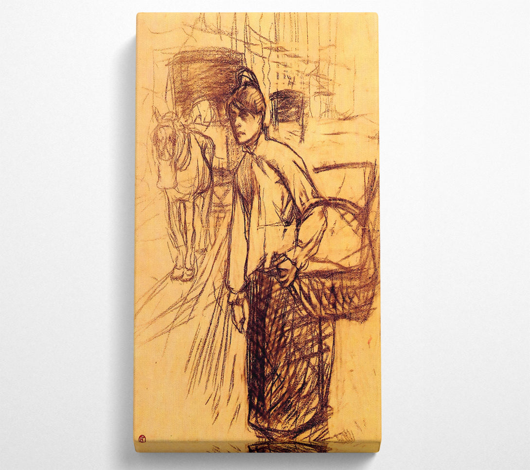  A Canvas Print of Toulouse Lautrec Study For The Washing Machine Canvas Wall Art