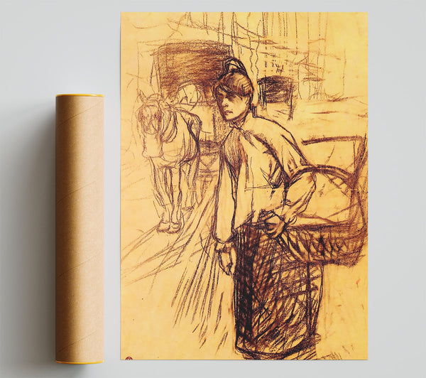 Toulouse Lautrec Study For The Washing Machine Poster