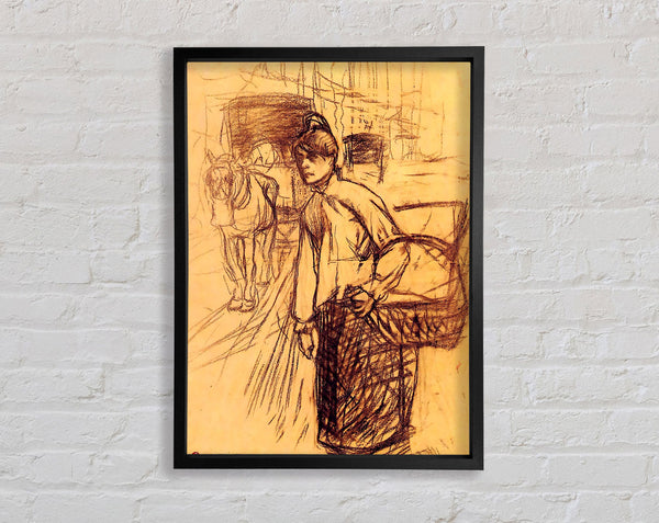 Toulouse Lautrec Study For The Washing Machine Framed Print