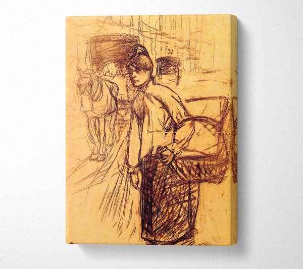  A Canvas Print of Toulouse Lautrec Study For The Washing Machine Canvas Wall Art