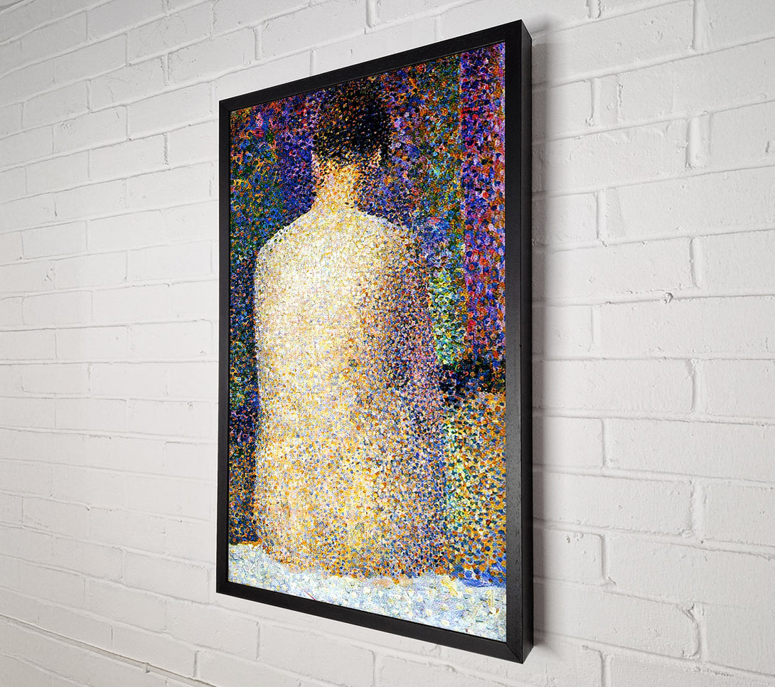  A Canvas Print of Seurat Study Of A Model 2 Canvas Print