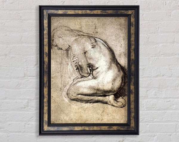 Rubens Study Of Mary Magdalene Framed Print