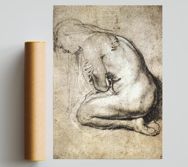 Rubens Study Of Mary Magdalene Poster