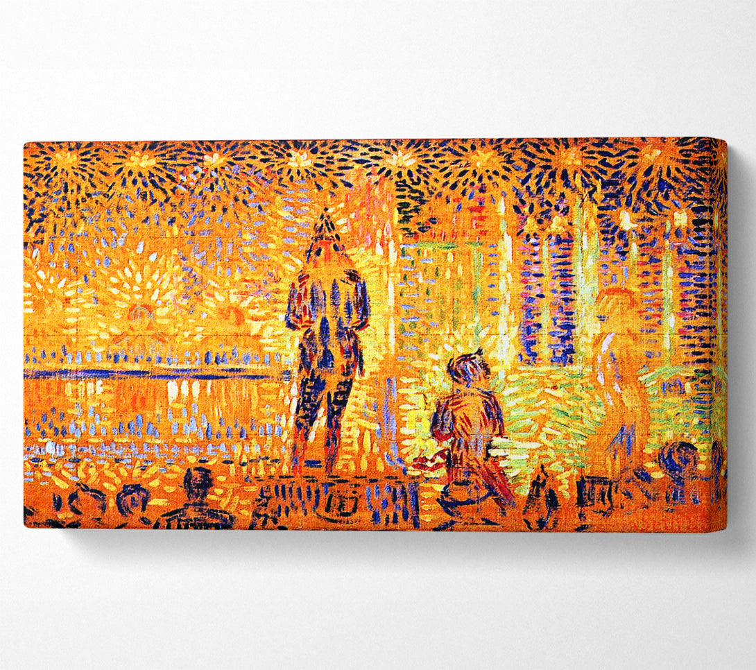 A Canvas Print of Seurat Study Of The Circus Parade Canvas Art