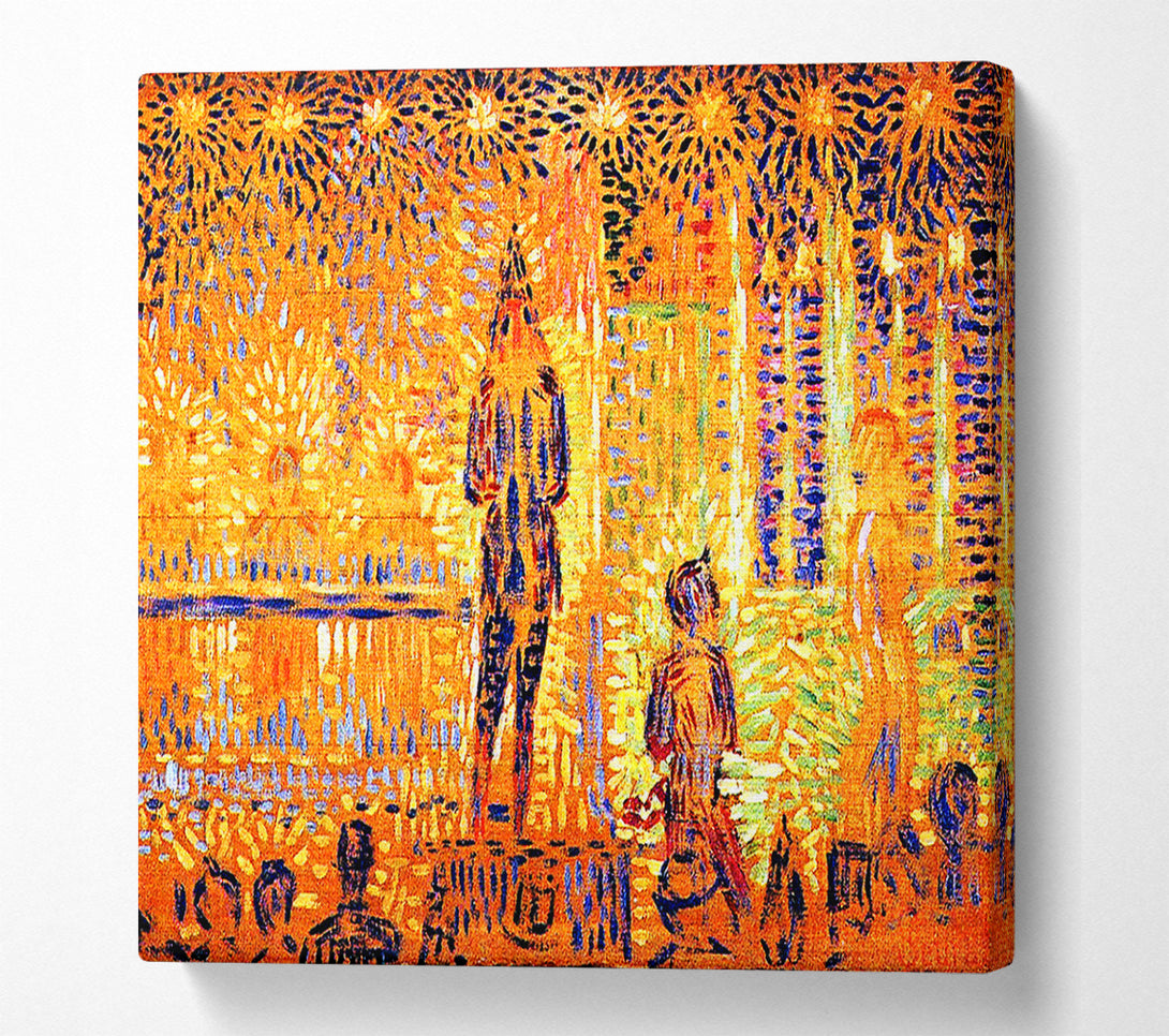  A Canvas Print of Seurat Study Of The Circus Parade Canvas Art