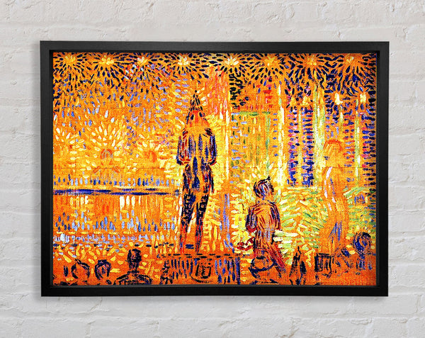 Seurat Study Of The Circus Parade Framed Print