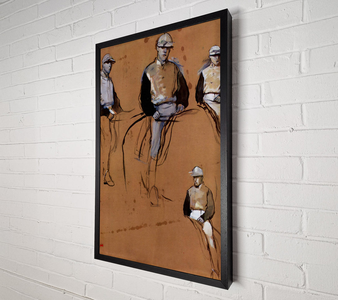  A Canvas Print of Degas Study With Four Jockeys Canvas Print