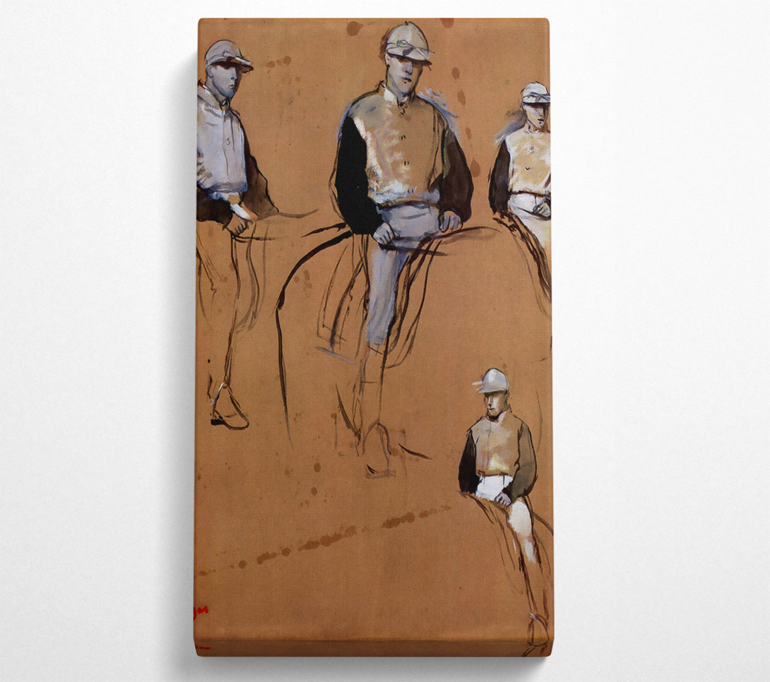 A Canvas Print of Degas Study With Four Jockeys Canvas Print