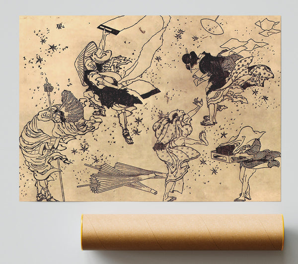 Hokusai Sudden Wind Giclee Print