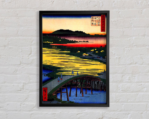Hiroshige Sugatami Bridge Framed Print