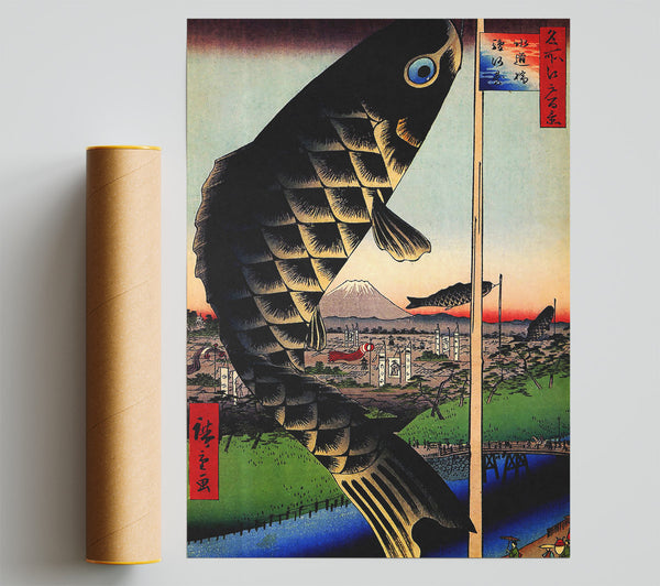 Hiroshige Suido Bridge And Surugadai Poster