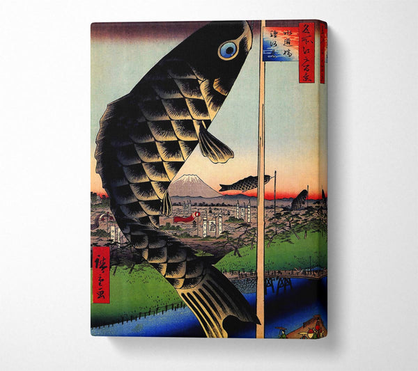  A Canvas Print of Hiroshige Suido Bridge And Surugadai Canvas Art