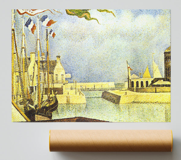 Seurat Sunday In Port-En-Bessin Print