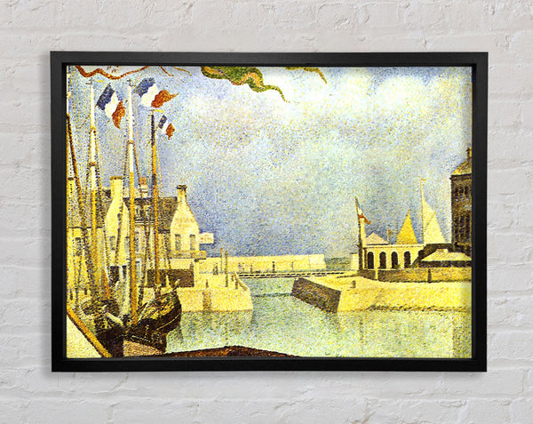 Seurat Sunday In Port-En-Bessin Framed Print