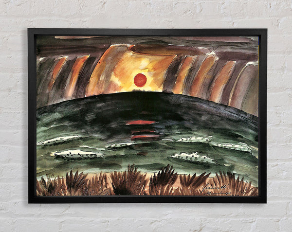 Walter Gramatte Sunset Framed Print