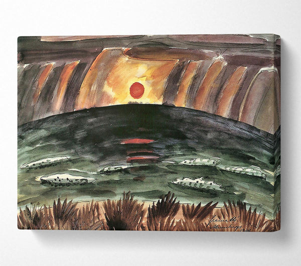  A Canvas Print of Walter Gramatte Sunset Canvas Print