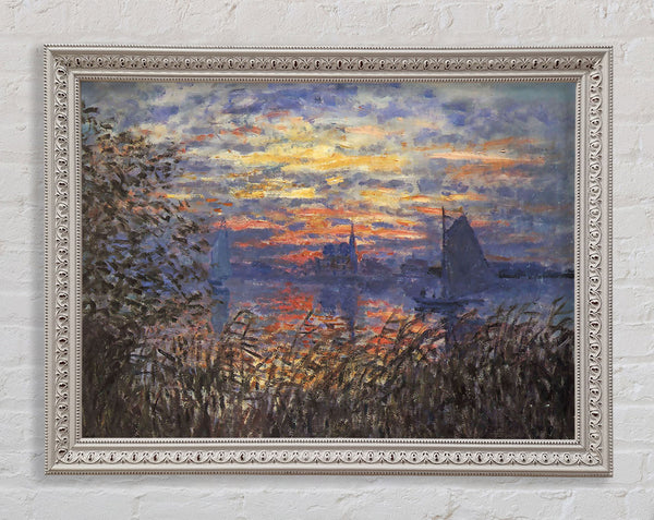 Monet Sunset On The Seine Framed Print