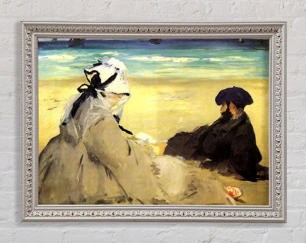 Manet Sur La Plage 1873 Framed Print
