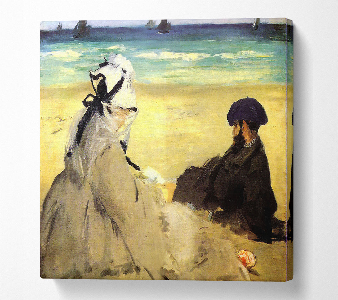 A Canvas Print of Manet Sur La Plage 1873 Canvas Art