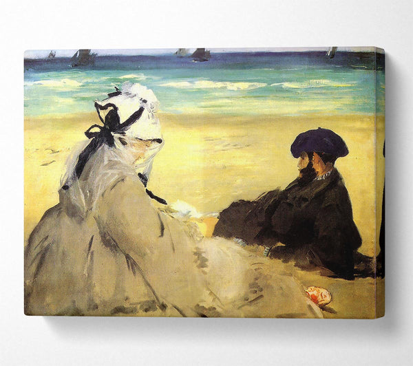  A Canvas Print of Manet Sur La Plage 1873 Canvas Art
