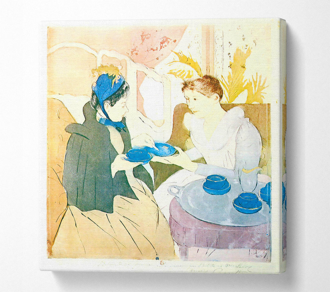  A Canvas Print of Cassatt Tea In The Afternoon Canvas Print