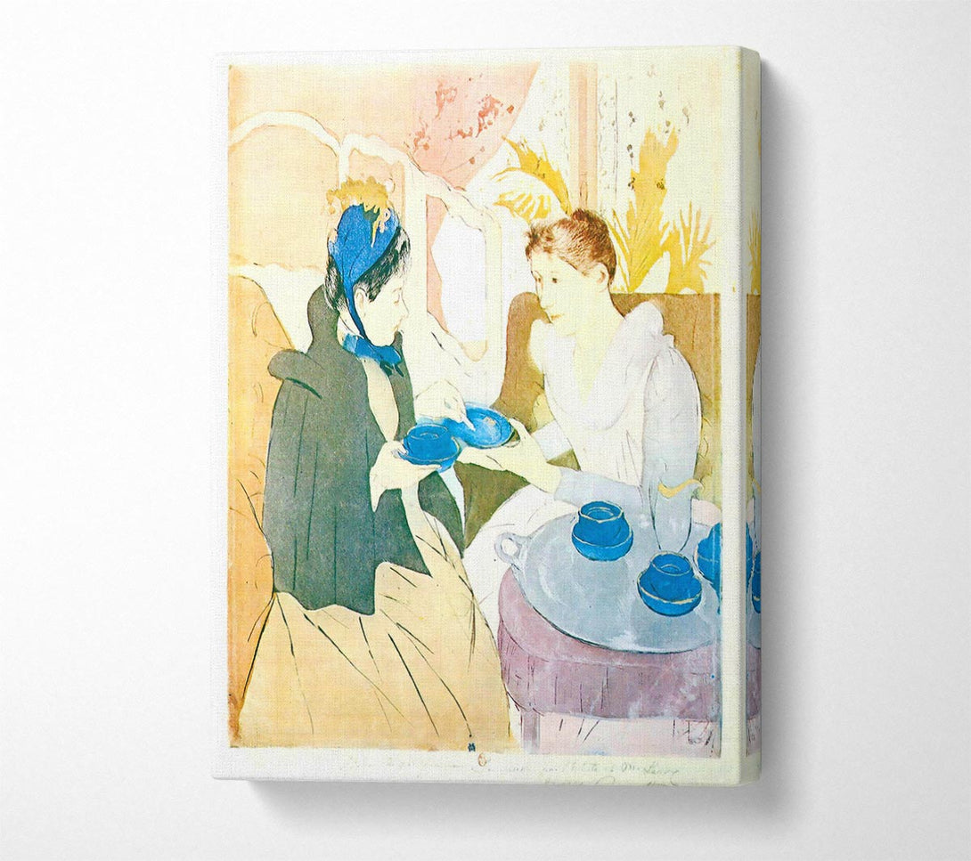  A Canvas Print of Cassatt Tea In The Afternoon Canvas Print