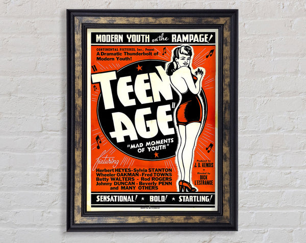 Teen Age 1944 Poster 1 Framed Print