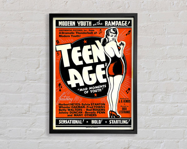 Teen Age 1944 Poster 1 Framed Print