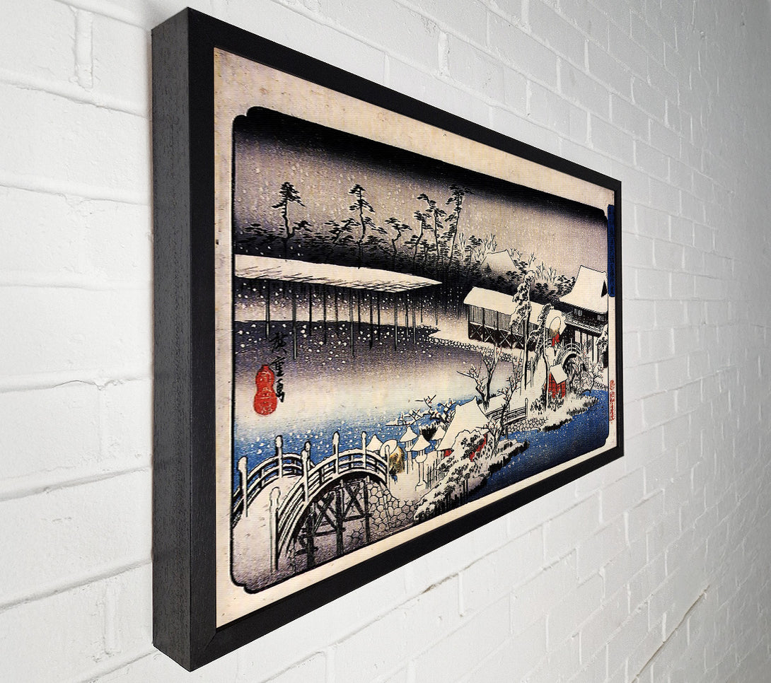  A Canvas Print of Hiroshige Temple Complex In The Snow Canvas Art