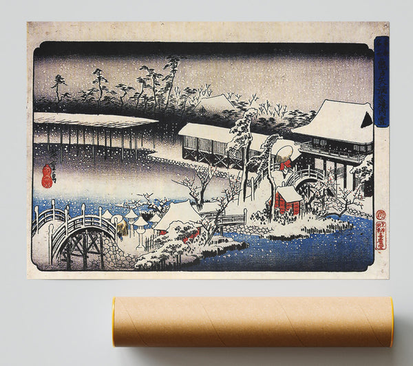 Hiroshige Temple Complex In The Snow Poster