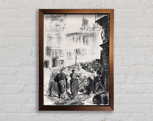 Manet The Barricade Framed Print