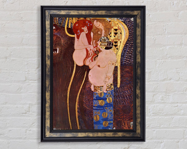 Klimt The Beethoven Freize 2 Framed Print