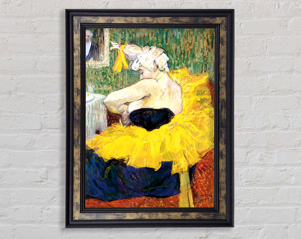 Toulouse Lautrec The Clowness Cha U Kao Framed Print