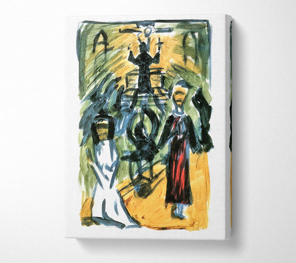 A Canvas Print of Walter Gramatte The Confession Canvas Wall Art
