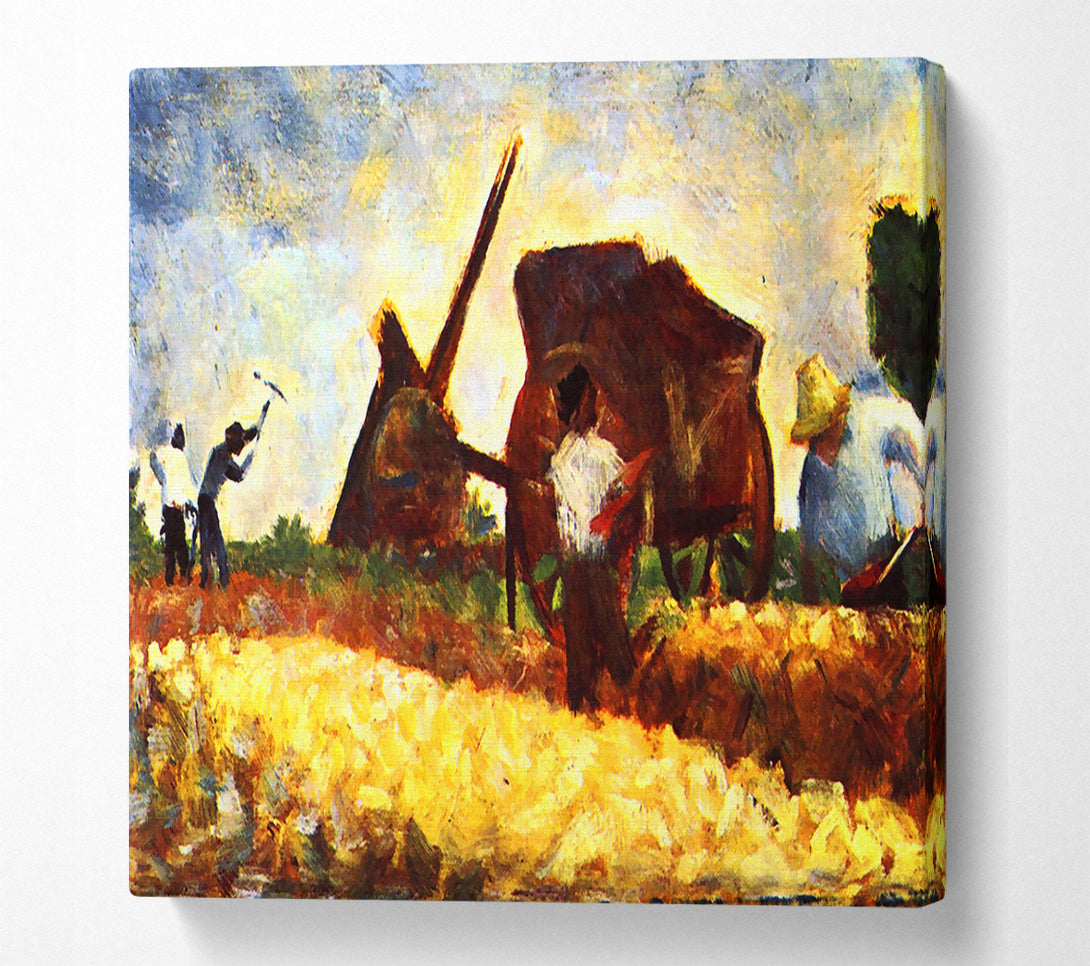  A Canvas Print of Seurat The Field Worker Canvas Art