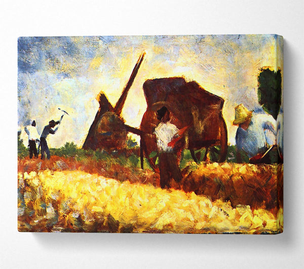  A Canvas Print of Seurat The Field Worker Canvas Art