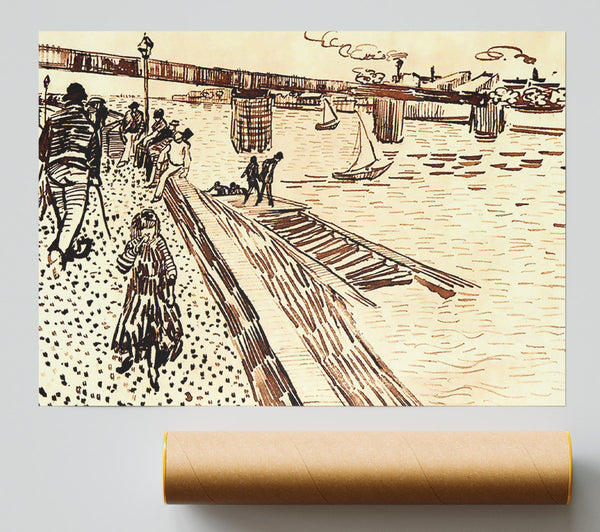 Van Gogh The Iron Bridge At Trinquetaille On The Rhone Poster